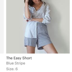 Everlane navy/white Easy Short- Size 6